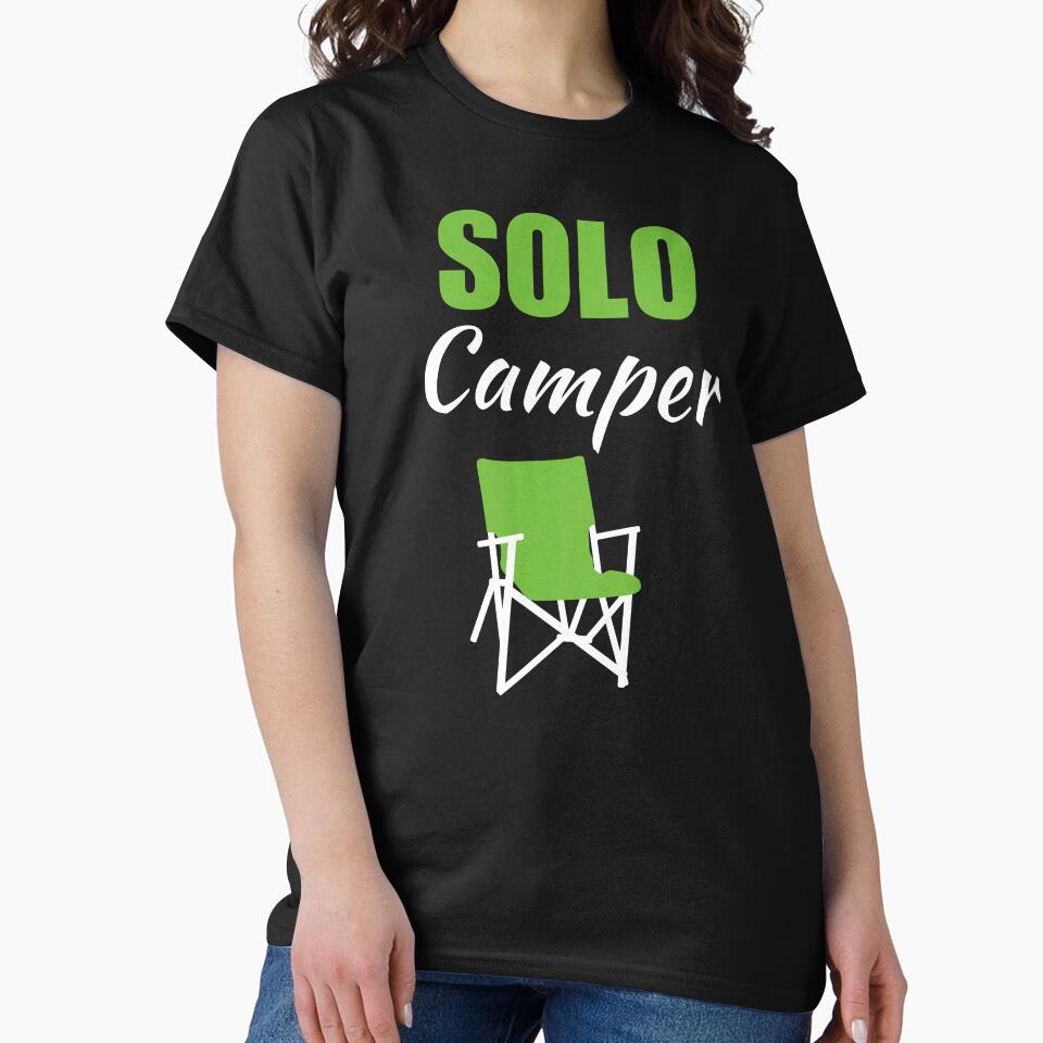 Solo camper, solo camping alone. Camper life for dad or mom men or woman enthusiast fan by NBSStore T-Shirts,... (Image 2)