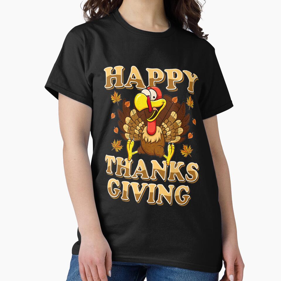 Happy Thanksgiving For Boys Girls Turkey Day Gift by harolhaw T-Shirts, Hoodie, Sweatshirt | BlankRebels.com (Image 2)