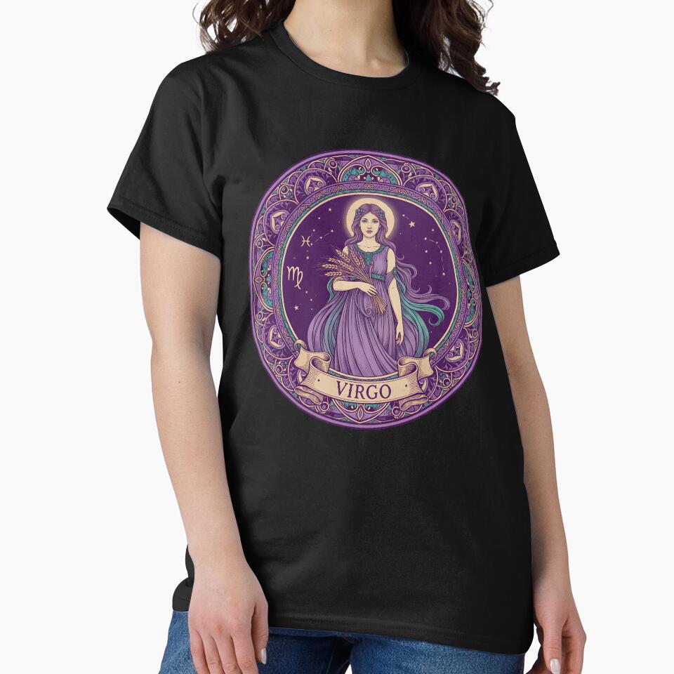 VINTAGE VIRGO ZODIAC SIGN by infinitearte T-Shirts, Hoodie, Sweatshirt | BlankRebels.com (Image 2)