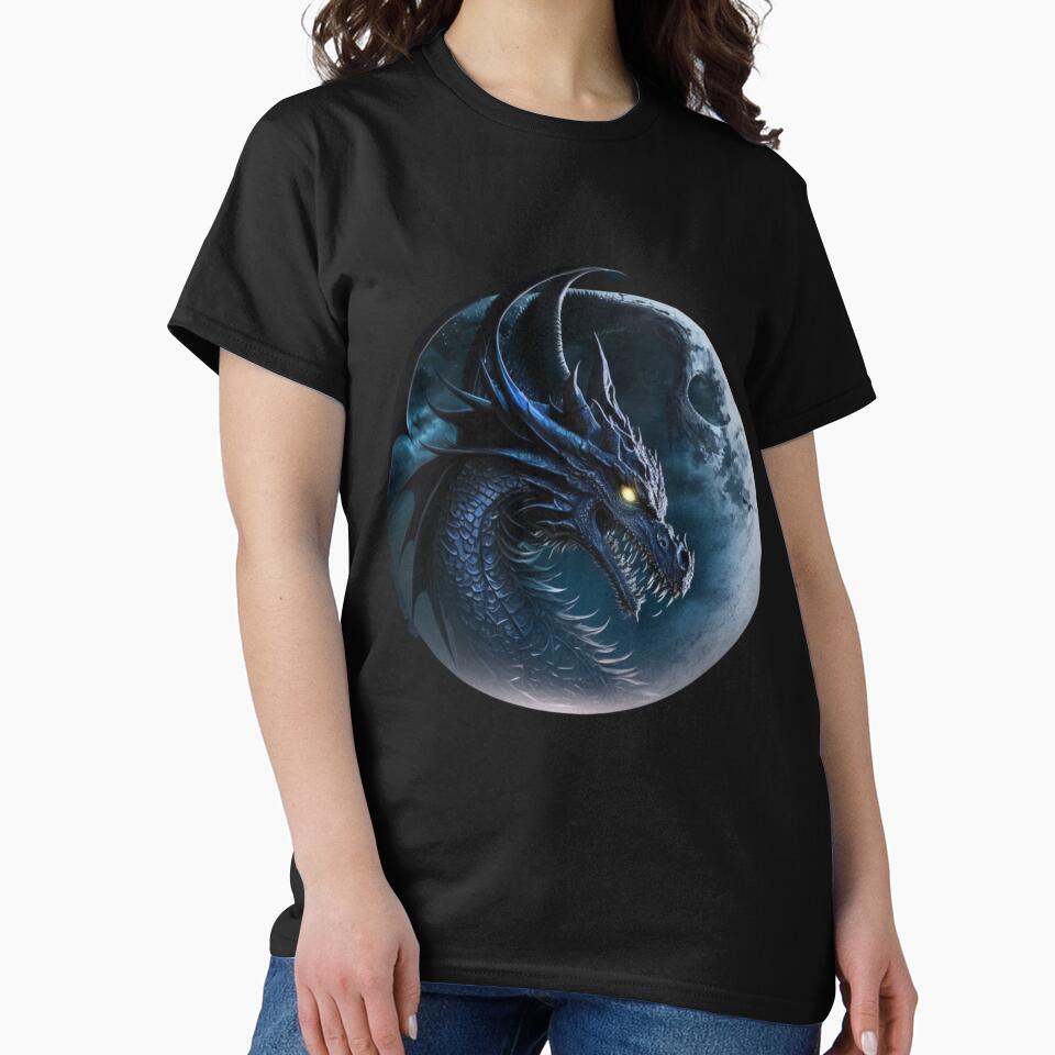 Dark dragon in the moonlight by HarriPaloma T-Shirts, Hoodie, Sweatshirt | BlankRebels.com (Image 2)