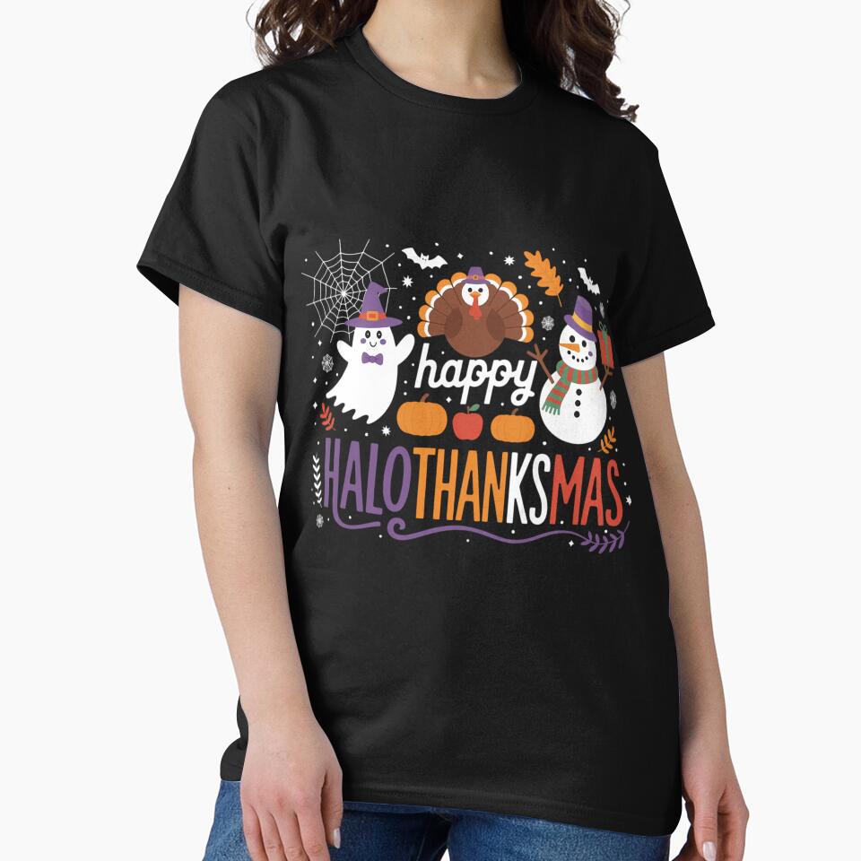 Halloween Thanksgiving Christmas by tabdejinti T-Shirts, Hoodie, Sweatshirt | BlankRebels.com (Image 2)