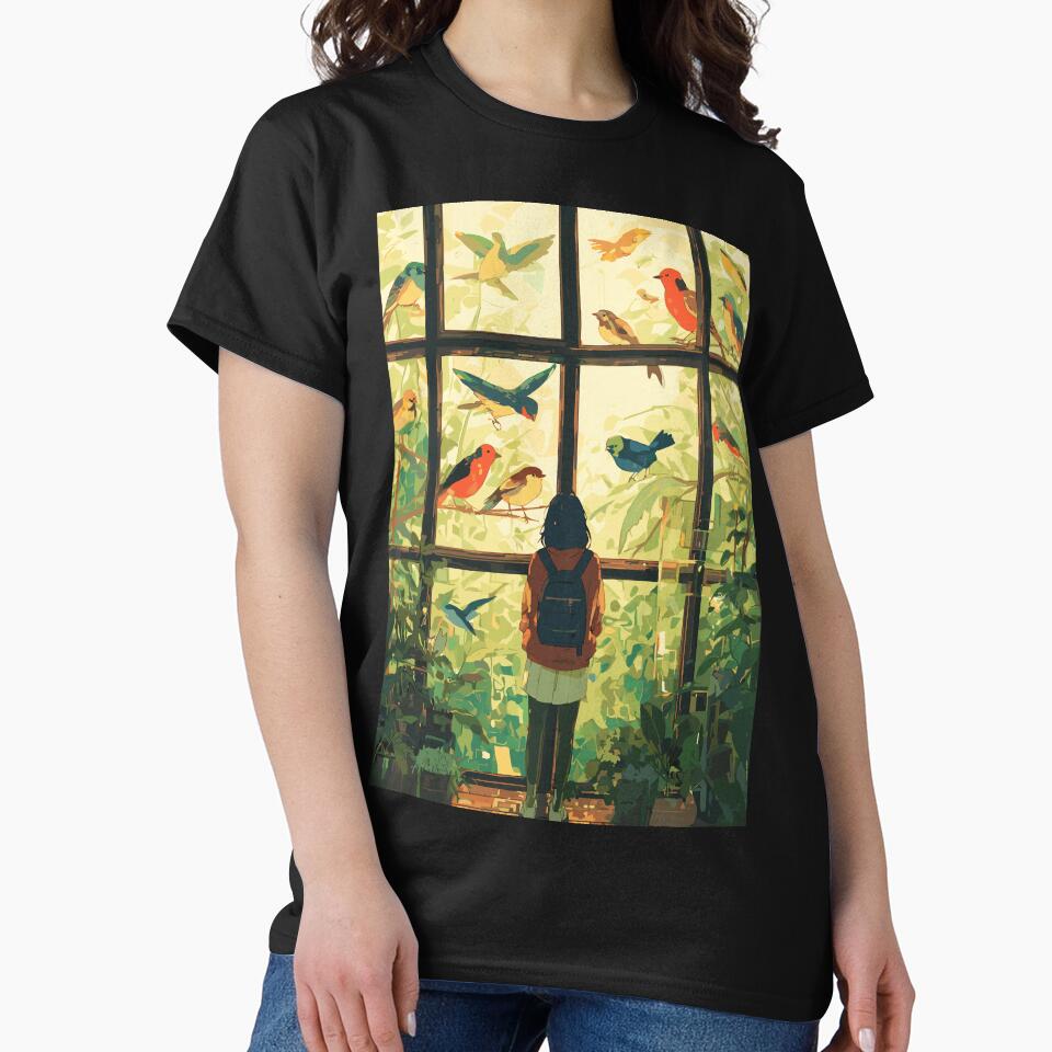 Feather Study Bird Watching Light Academia by bapupa T-Shirts, Hoodie, Sweatshirt | BlankRebels.com (Image 2)