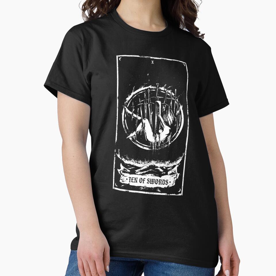 Ten Of Swords Tarot Card by taaddison50 T-Shirts, Hoodie, Sweatshirt | BlankRebels.com (Image 2)