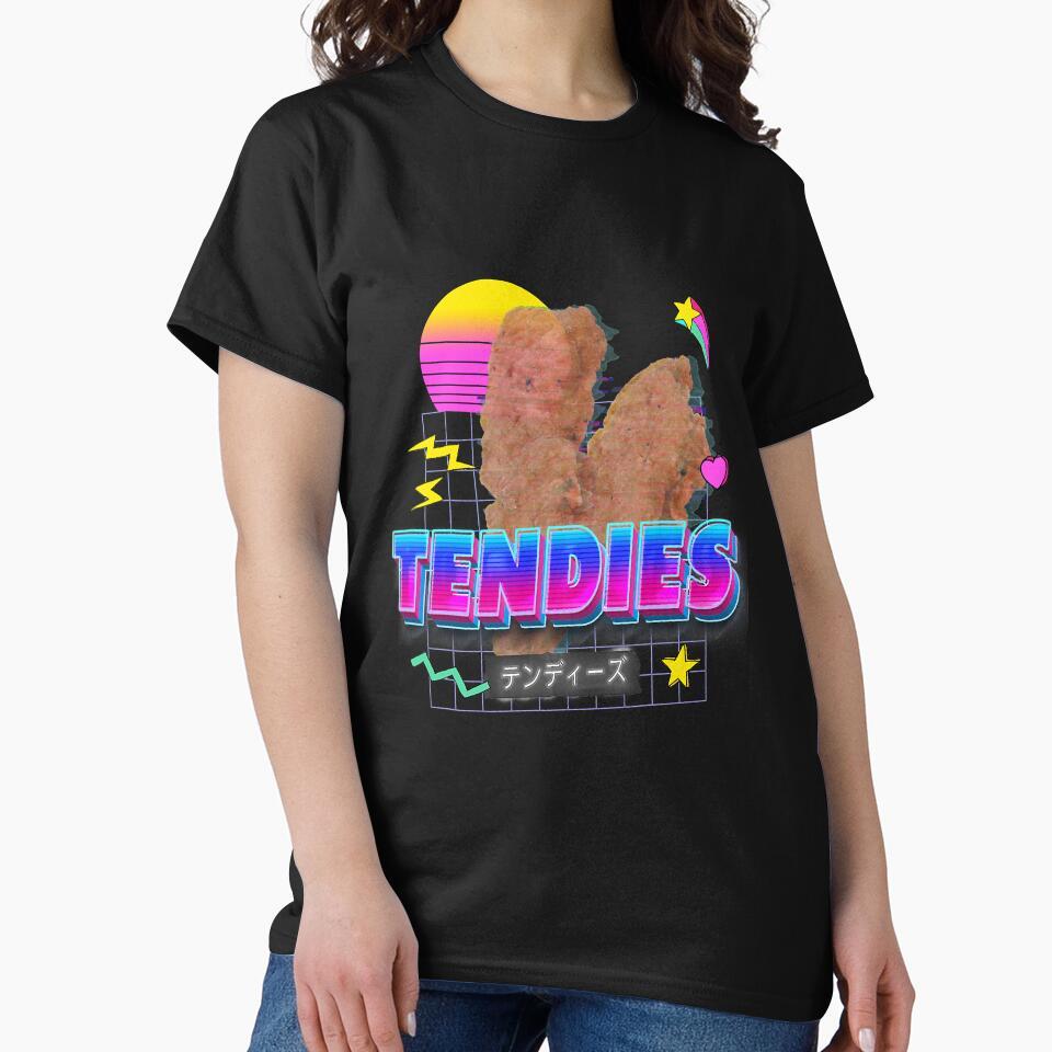 Tendies Vaporwave 80s Chicken Tenders by unassertive19 T-Shirts, Hoodie, Sweatshirt | BlankRebels.com (Image 2)