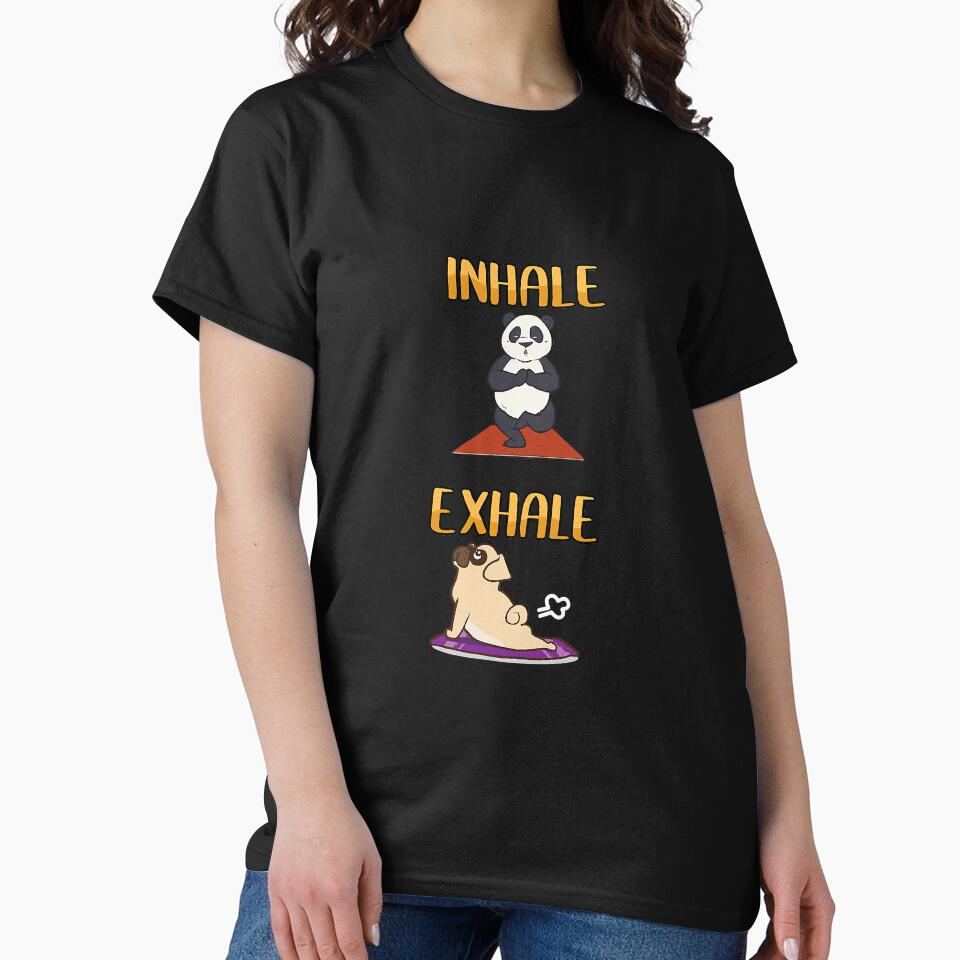 Yoga Inhale Exhale Cute Panda Dog by YesterDayCheck T-Shirts, Hoodie, Sweatshirt | BlankRebels.com (Image 2)