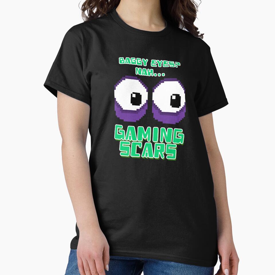 baggy eyes gaming scars pixel art by JoseloRochaArt T-Shirts, Hoodie, Sweatshirt | BlankRebels.com (Image 2)