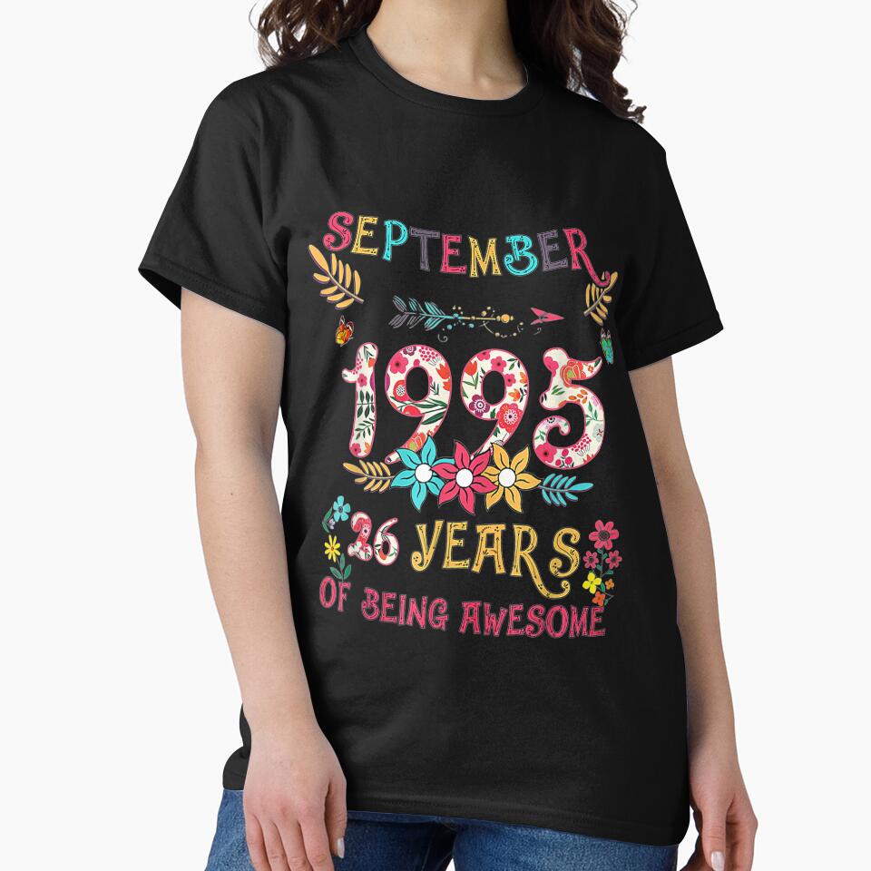 1995 Awesome Since 26th Birthday September Girl by caral8 T-Shirts, Hoodie, Sweatshirt | BlankRebels.com (Image 2)