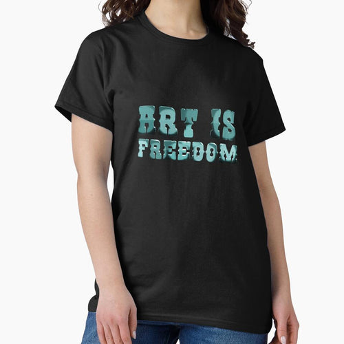 'Art is Freedom' 3D halftone typography by trepiu T-Shirts, Hoodie, Sweatshirt | BlankRebels.com (Image 2)