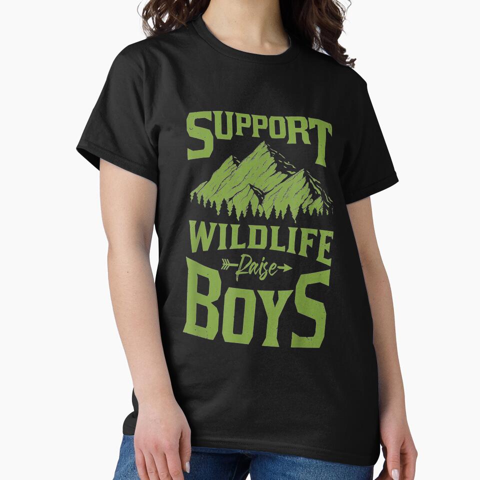 Boy Mom Support Wildlife Raise Boys by shirleyfinley T-Shirts, Hoodie, Sweatshirt | BlankRebels.com (Image 2)