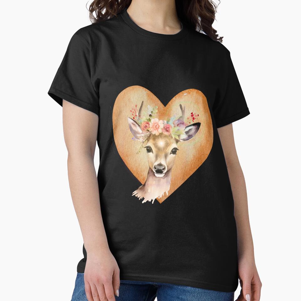 Tender Deer - A Graceful Portrait of Wildlife by GusiaTreasures T-Shirts, Hoodie, Sweatshirt | BlankRebels.com (Image 2)