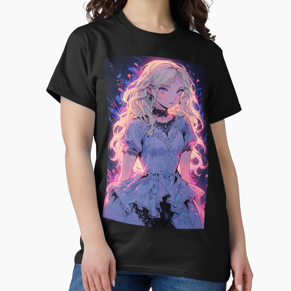 Neon Gothic Anime Girl by zerocult T-Shirts, Hoodie, Sweatshirt | BlankRebels.com (Image 2)