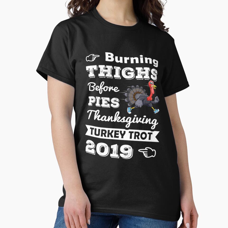 Turkey trot Thanksgiving day funny costume jogging race by Dorothy Dempsey T-Shirts, Hoodie, Sweatshirt (Image 2)