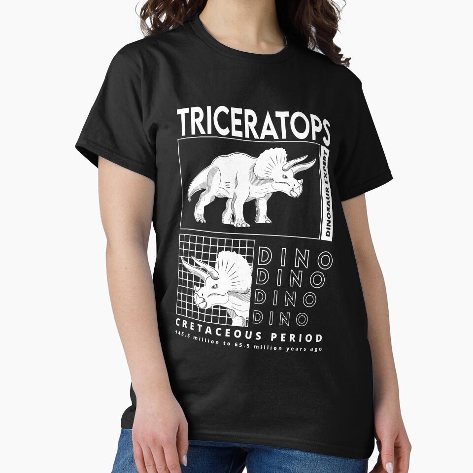 Triceratops Monochrome by Pahlaz T-Shirts, Hoodie, Sweatshirt | BlankRebels.com (Image 2)