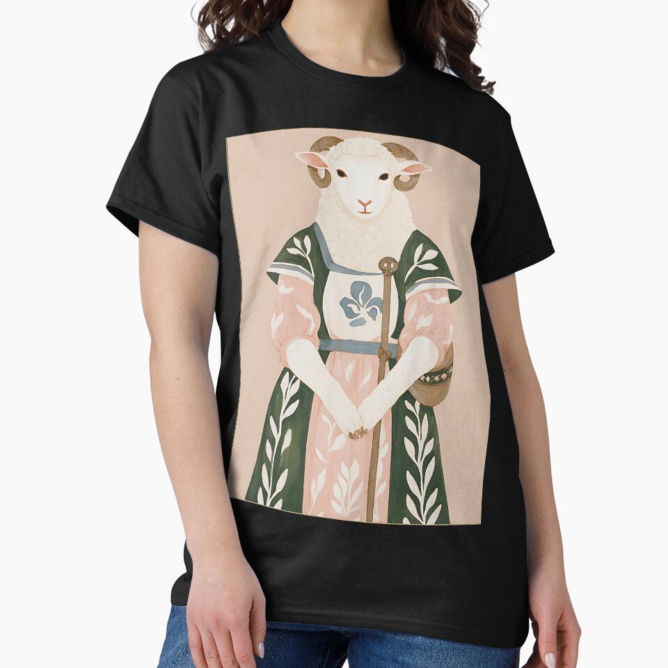 The Whimsical Cottagecore Sheep by bapupa T-Shirts, Hoodie, Sweatshirt | BlankRebels.com (Image 2)