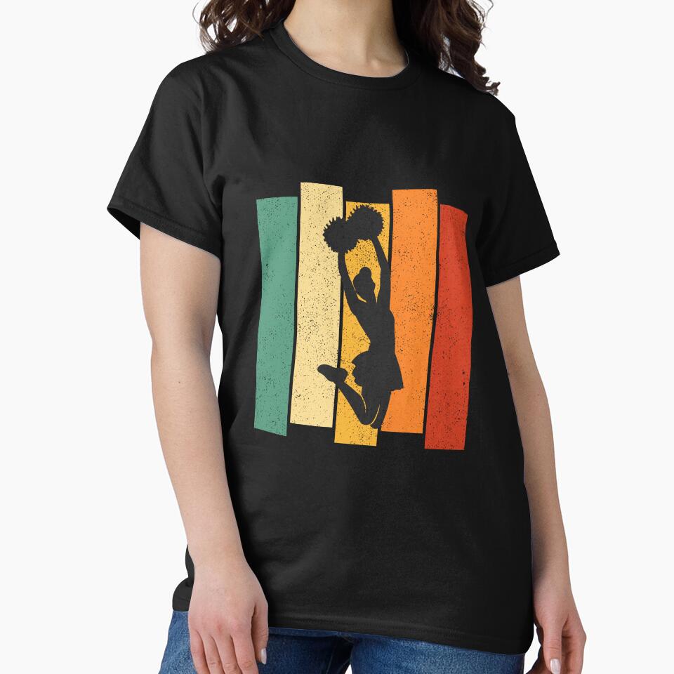Cheerleading Vintage Cheerleader Retro Cheering Women & Girl - by PurpleLoveStore T-Shirts, Hoodie, Sweatshirt (Image 2)
