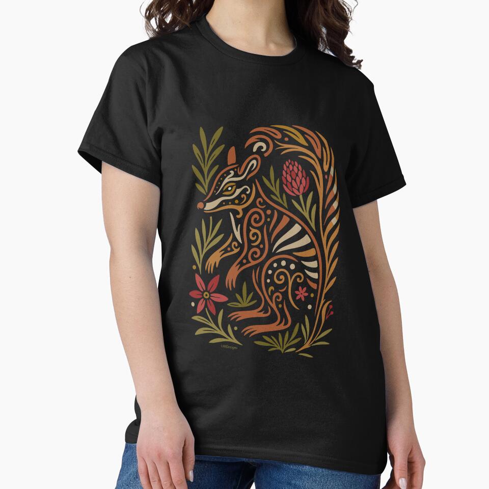 Tribal Numbat & Desert Flora – Modern Australian Wildlife Art by LMIdesigns T-Shirts, Hoodie, Sweatshirt (Image 2)