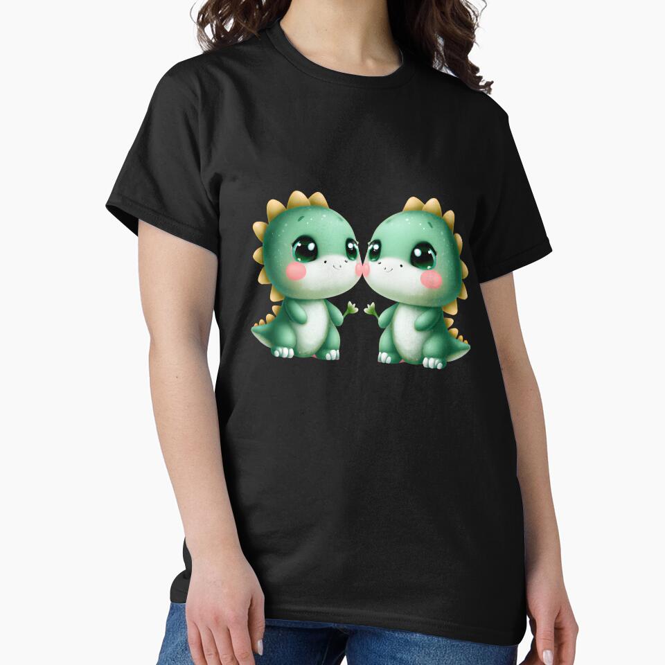 Dinosaur Couple Lover Valentine heart love by BOHOVIN T-Shirts, Hoodie, Sweatshirt | BlankRebels.com (Image 2)