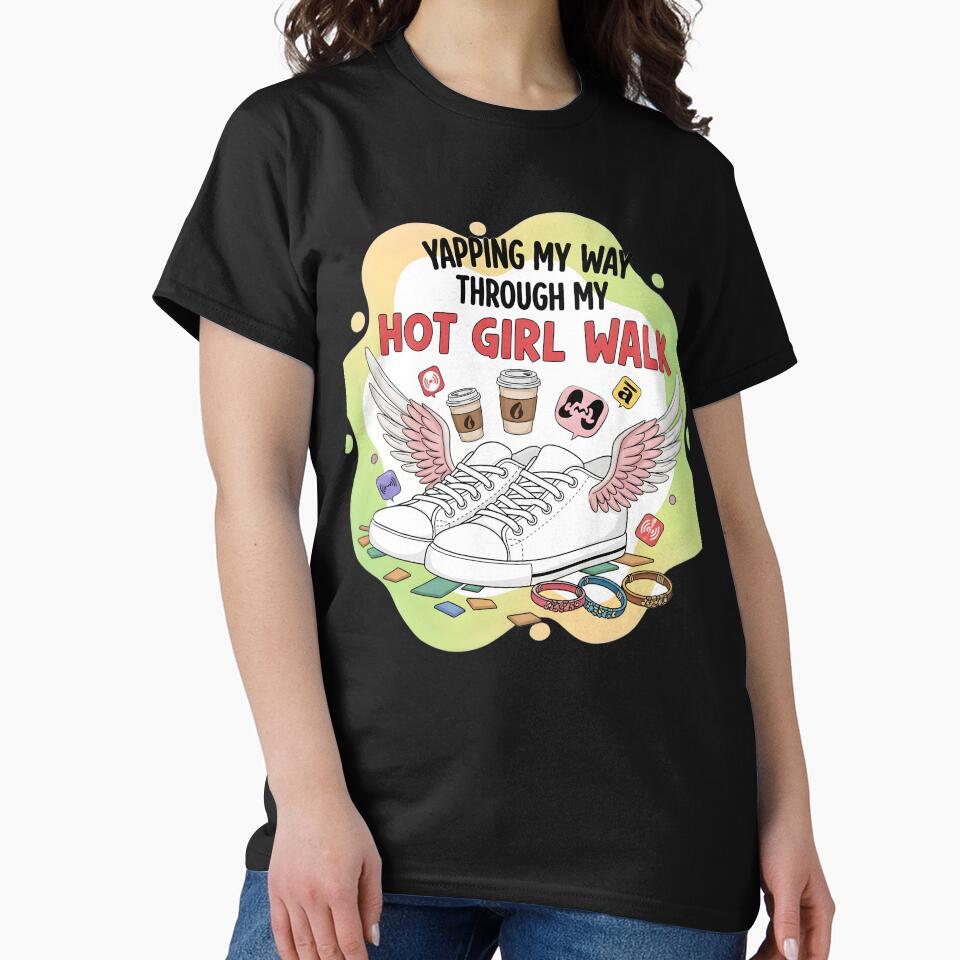 Yapping My Way Through My Hot Girl Walk Trendy Aesthetic Digital Art Print by AnnDesignStudio T-Shirts, Hoodie,... (Image 2)
