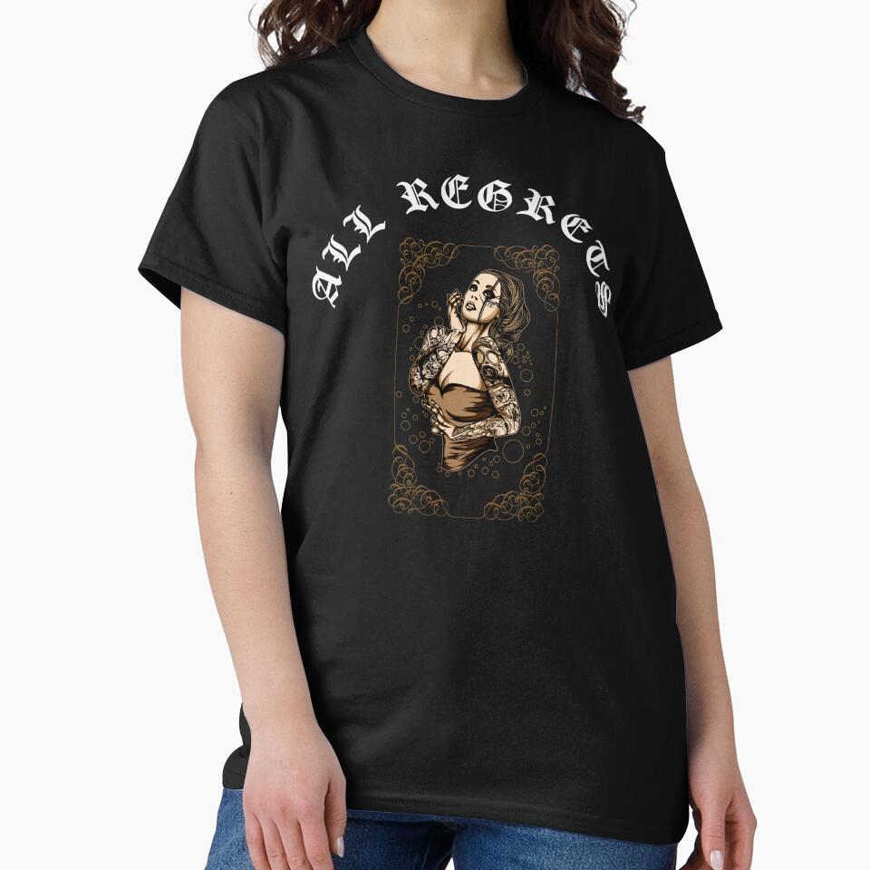 All Regrets Bubbly Gothic Tattoo Girl by darknessjeff86 T-Shirts, Hoodie, Sweatshirt | BlankRebels.com (Image 2)