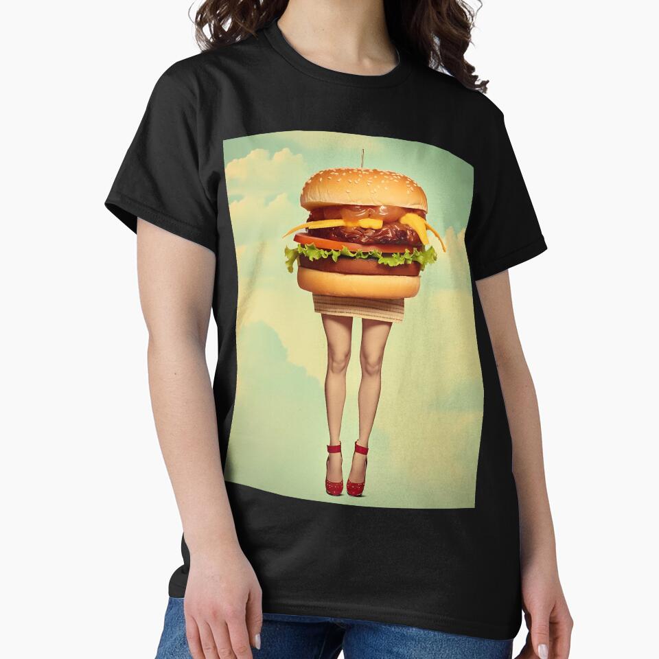Burger with Beautiful Legs in the Sky by SingularityGeek T-Shirts, Hoodie, Sweatshirt | BlankRebels.com (Image 2)