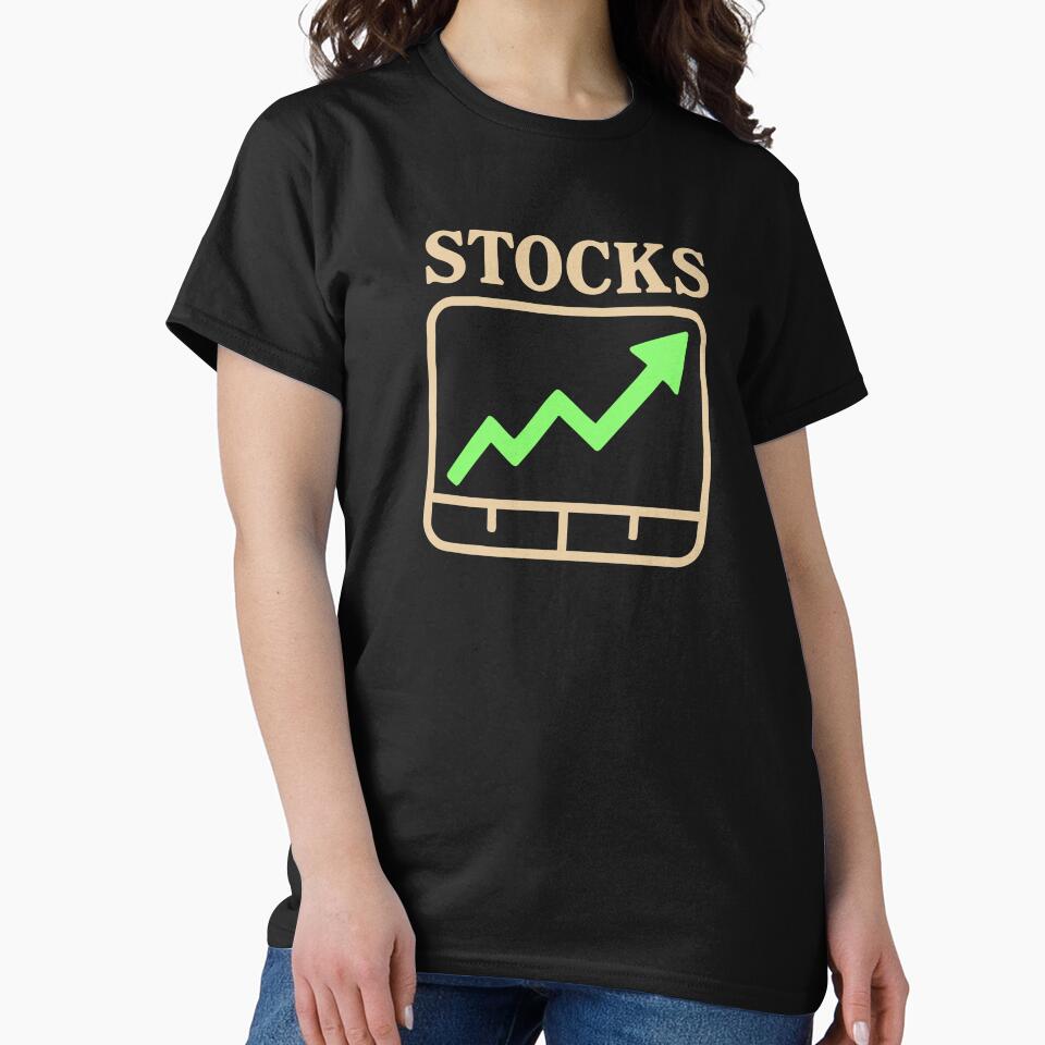 "Stocks" Funny Stock Going Up Chart Art Graphic Humor by LuveeTuffCo T-Shirts, Hoodie, Sweatshirt | BlankRebels.com (Image 2)