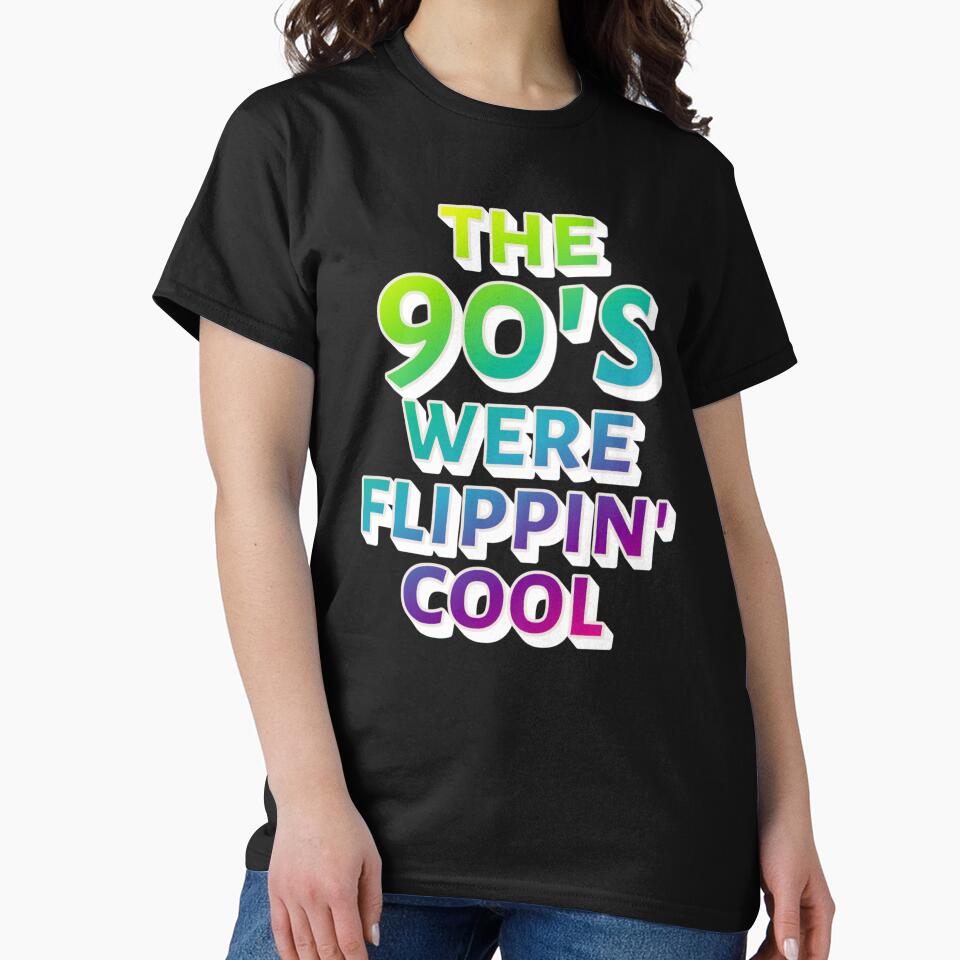 Colorful The 90's Were Flippin' Cool, Ombre Pastel Retro Style Design by TrulyEpoque T-Shirts, Hoodie, Sweatshirt (Image 2)