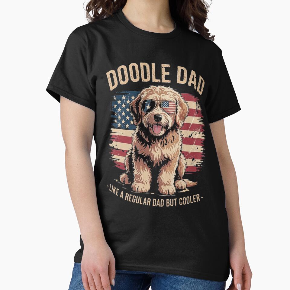 Funny Doodle Dad American Flag Design for Dog Lovers by love3617 T-Shirts, Hoodie, Sweatshirt | BlankRebels.com (Image 2)