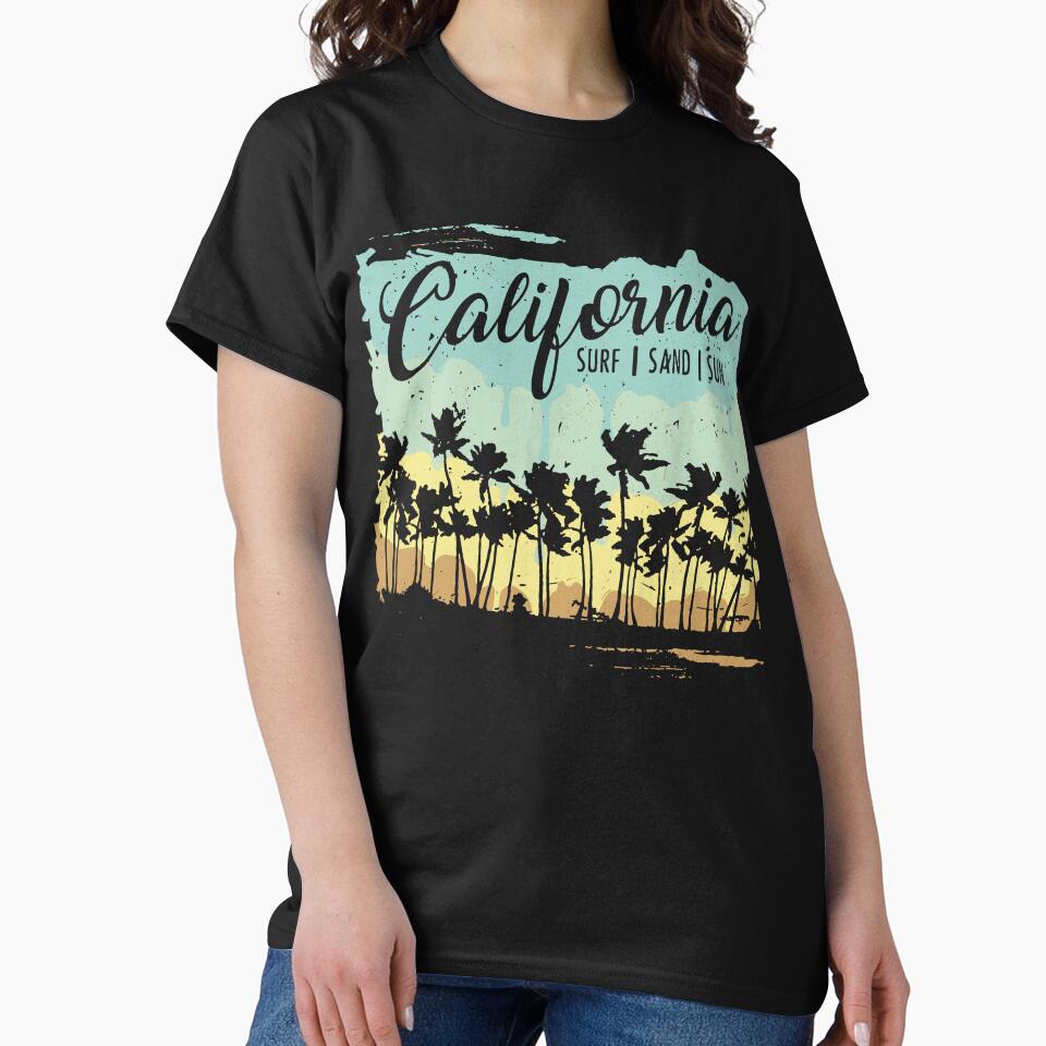 California Surfing Beach Summer Vintage by ShaneGuzman T-Shirts, Hoodie, Sweatshirt | BlankRebels.com (Image 2)