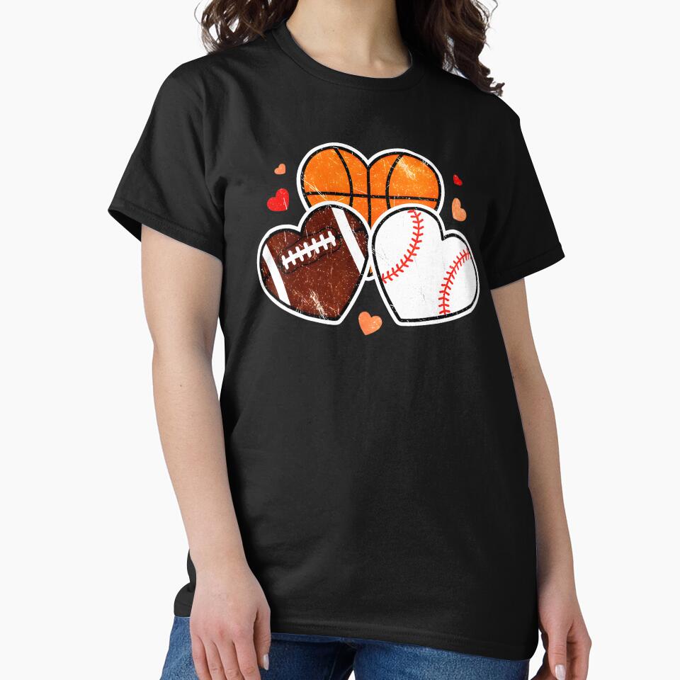 Heart Sports Valentine Basketball Football Soccer by allistermariam