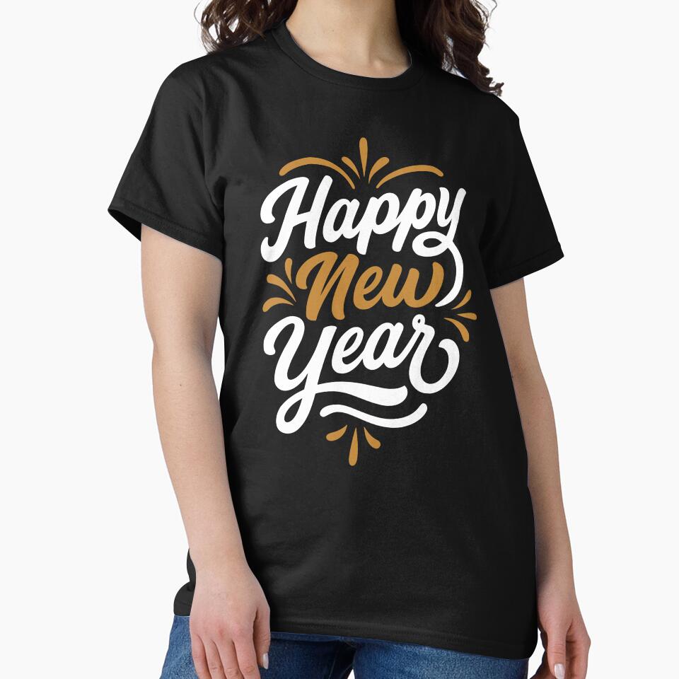 Happy New Year 2026, Festive Celebration Typography Design by D3Xpert T-Shirts, Hoodie, Sweatshirt (Image 2)