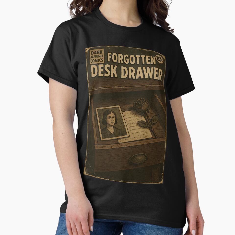 Vintage Dark Academia: Forgotten Desk Drawer by bapupa T-Shirts, Hoodie, Sweatshirt | BlankRebels.com (Image 2)