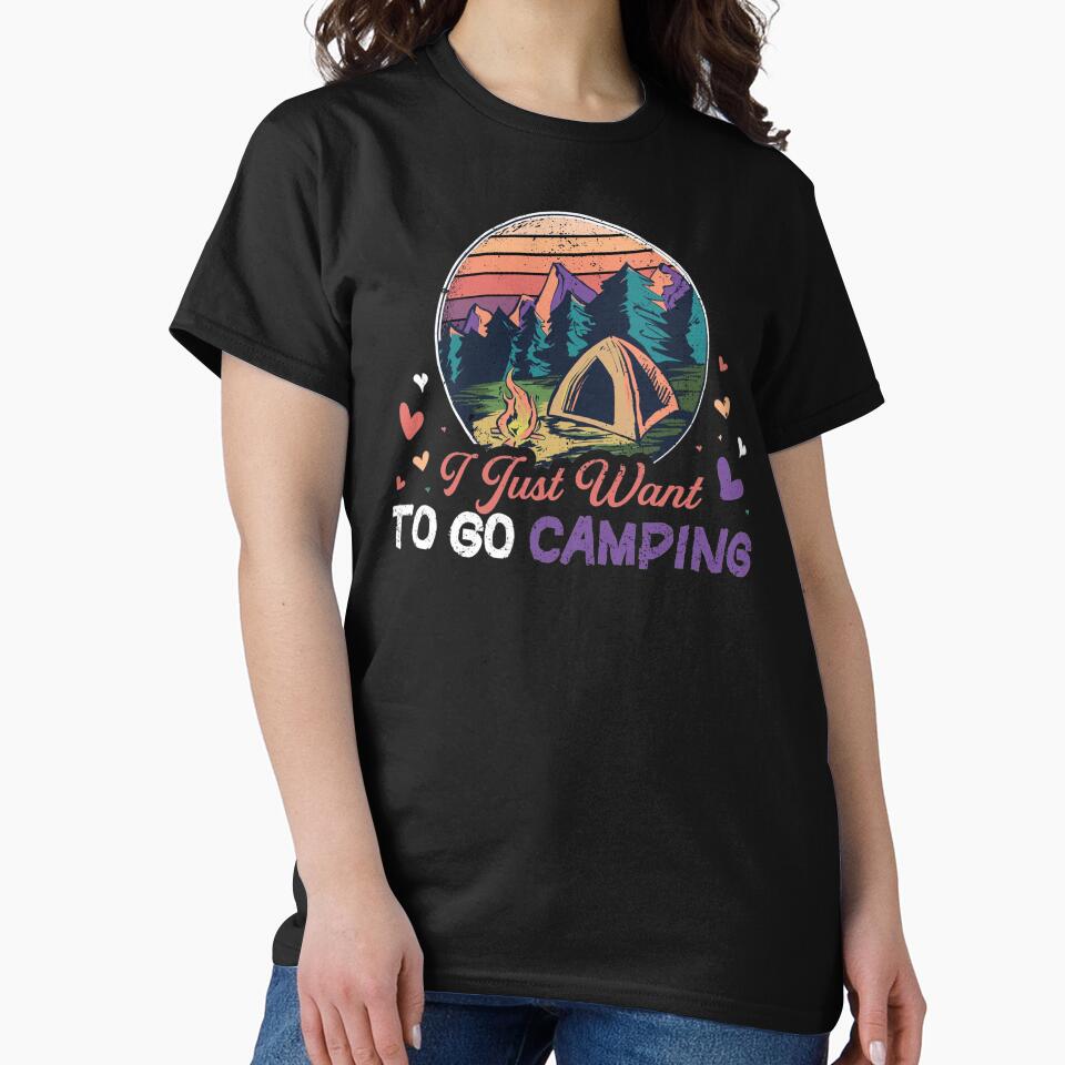 I Just Want To Go Camping by ghazalish T-Shirts, Hoodie, Sweatshirt | BlankRebels.com (Image 2)
