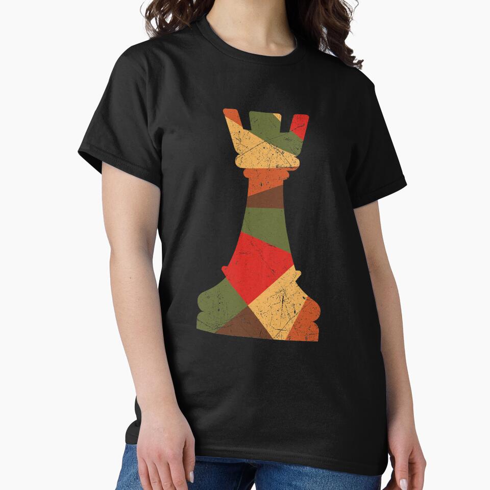 Vintage Colors Chess Game Rook Castle Piece by MintaApparel T-Shirts, Hoodie, Sweatshirt | BlankRebels.com (Image 2)