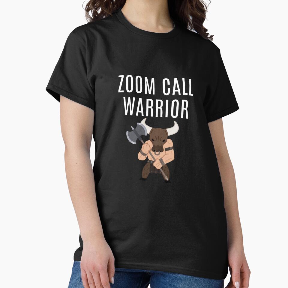 Zoom Call Warrior – Remote Work Office Humor Funny by TousheArt T-Shirts, Hoodie, Sweatshirt | BlankRebels.com (Image 2)