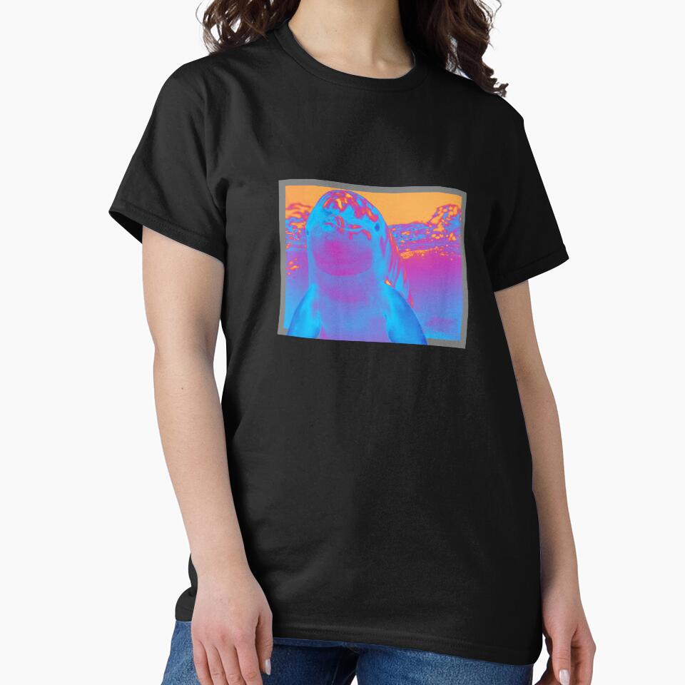 ART STICKERS OF OCEAN LIFE DOLFIN IN THE OCEANIC SURF by KathyNoNoise T-Shirts, Hoodie, Sweatshirt (Image 2)