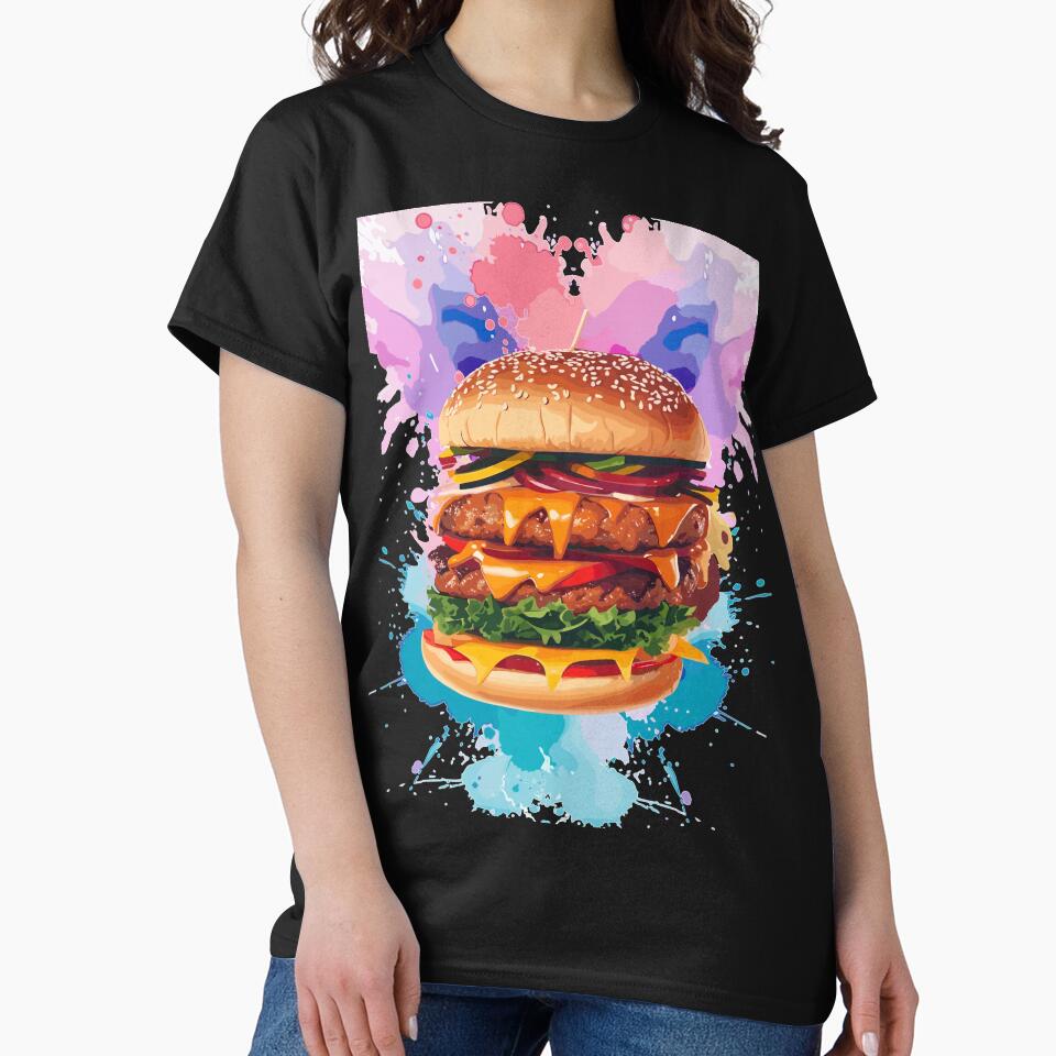 Double Combo Burger - Fast Food Favorite by FridPix T-Shirts, Hoodie, Sweatshirt | BlankRebels.com (Image 2)