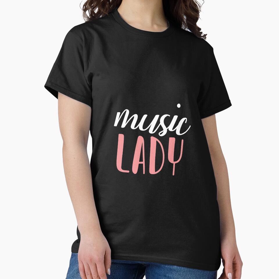 music lady - music girl by BAISSANE T-Shirts, Hoodie, Sweatshirt | BlankRebels.com (Image 2)