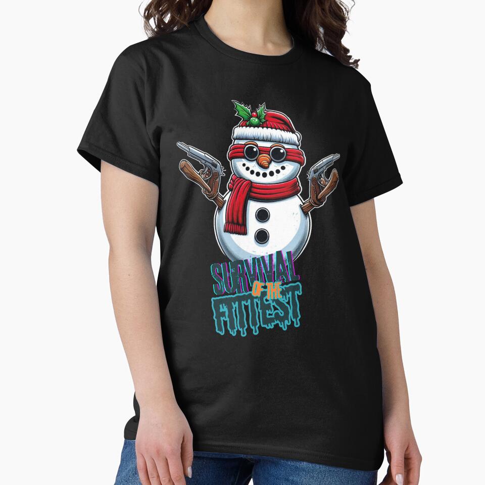 Zombie Snowman Survival Christmas Collection - Unique Holiday Apparel & Gifts by MiszungART T-Shirts, Hoodie,... (Image 2)