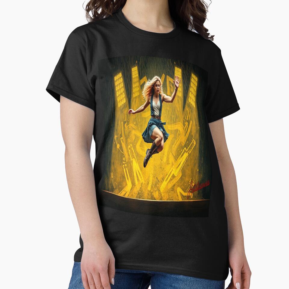 Amy Taylor Explosive Punk Jump Golden Lights by Artisticanvas