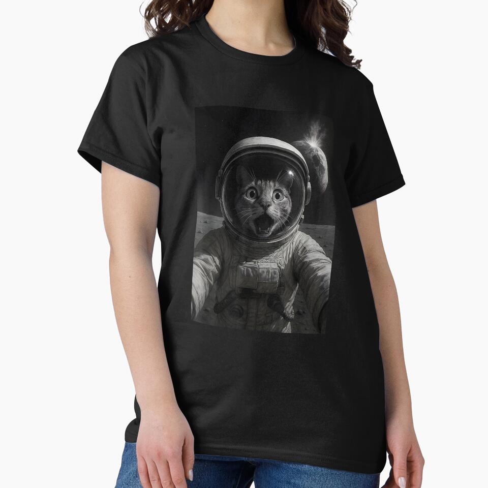 Cosmic Cat Astronaut Selfie Space Humor by Animal-Replicas T-Shirts, Hoodie, Sweatshirt | BlankRebels.com (Image 2)