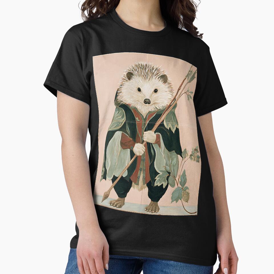 Whimsical Cottagecore Hedgehog by bapupa T-Shirts, Hoodie, Sweatshirt | BlankRebels.com (Image 2)