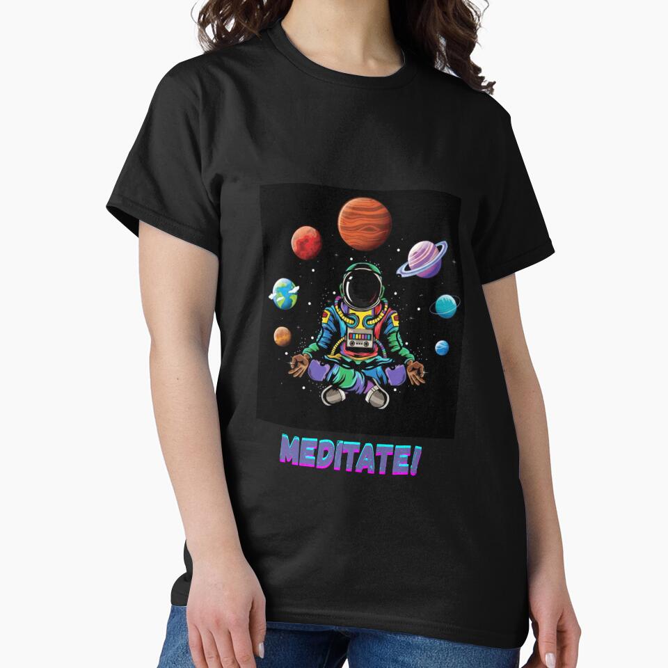 Astro Meditate by majellan22 T-Shirts, Hoodie, Sweatshirt | BlankRebels.com (Image 2)