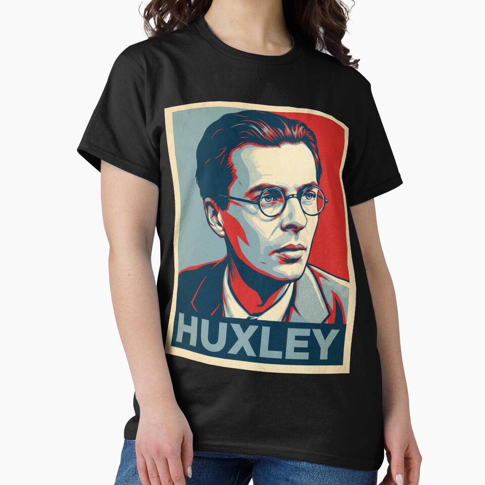 Aldous Huxley Hope Style Retro Poster Art by Anya Byron T-Shirts, Hoodie, Sweatshirt | BlankRebels.com (Image 2)