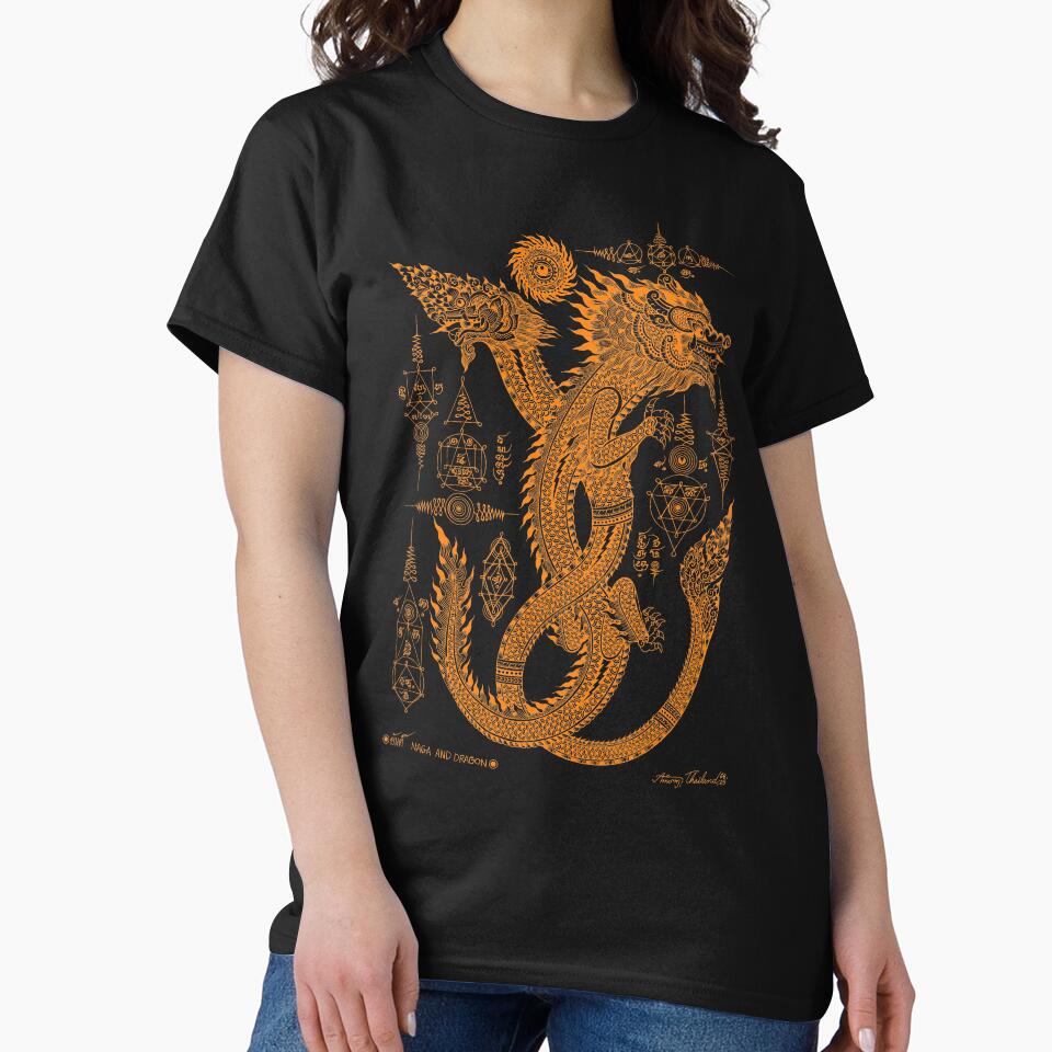 Talisman Orange Dragon,Dragon Graphics ,dragon tee,Dungeons and Dragons ,Thai Dragon,Dragon lover gift. by... (Image 2)