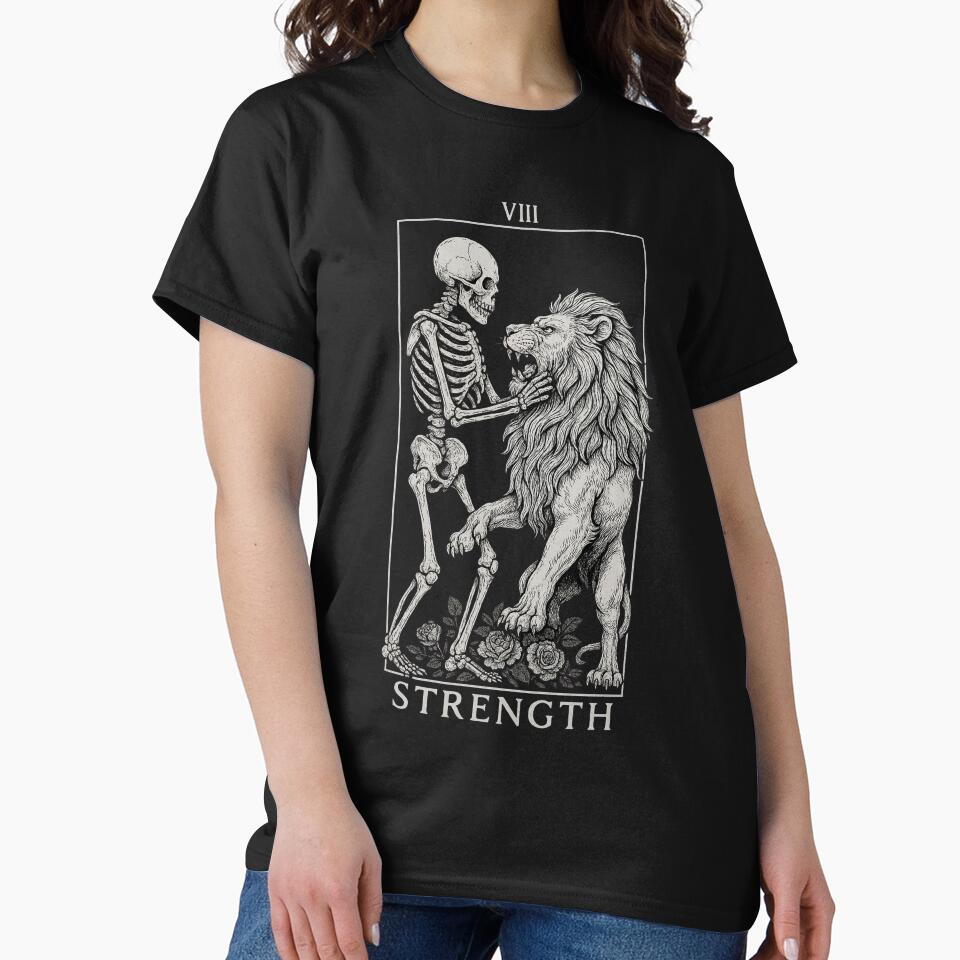 Strength - Major Arcana - Skeleton Tarot Cards by Boriken Brujas T-Shirts, Hoodie, Sweatshirt | BlankRebels.com (Image 2)