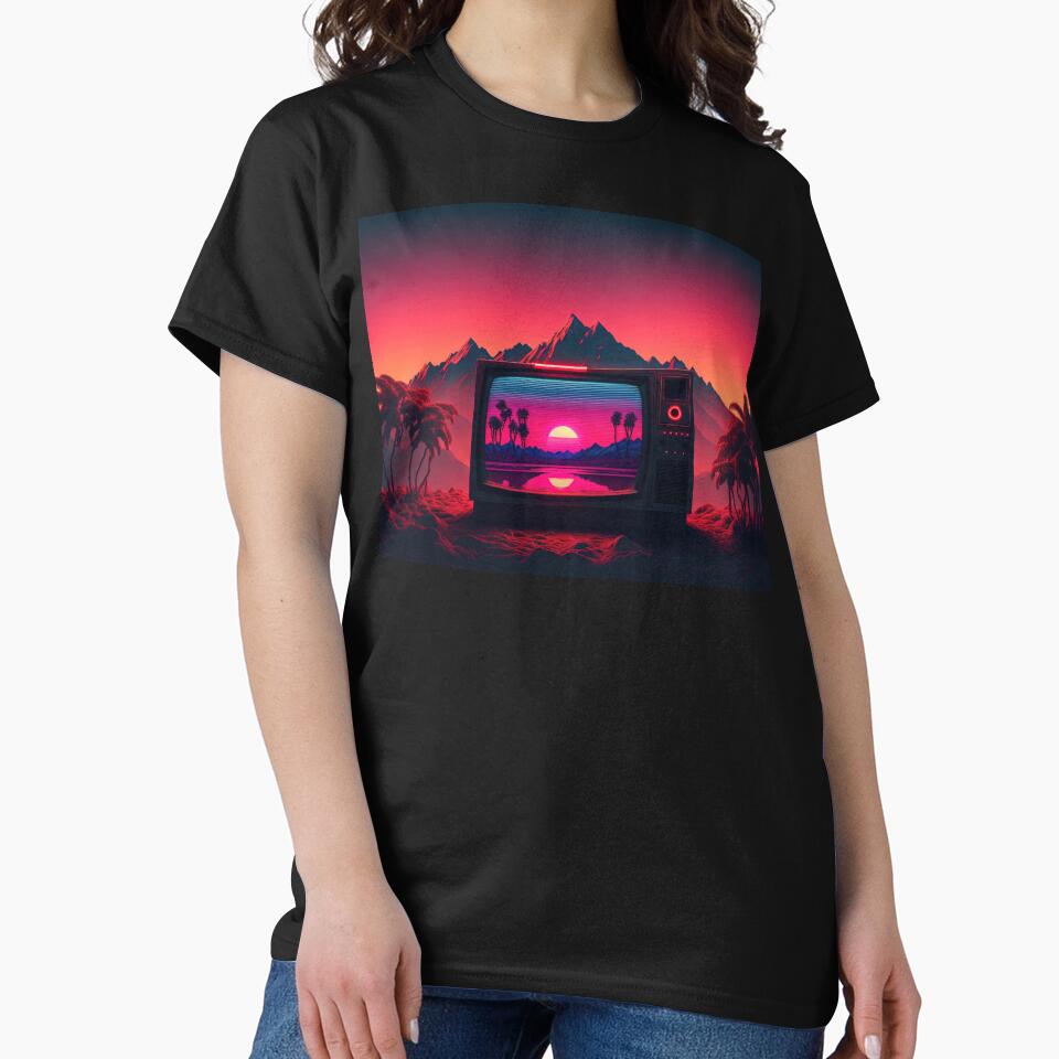 Synthwave Screen: Watching the Neon World by Mullet Monkey T-Shirts, Hoodie, Sweatshirt | BlankRebels.com (Image 2)