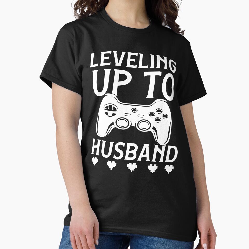 Funny Gamer - Leveling Up To Husband by SunsetGloww T-Shirts, Hoodie, Sweatshirt | BlankRebels.com (Image 2)