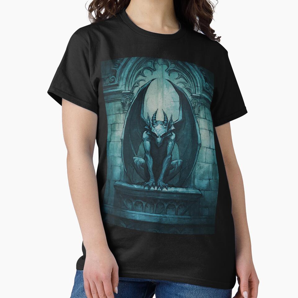 Vintage Dark Academia Gargoyle by bapupa T-Shirts, Hoodie, Sweatshirt | BlankRebels.com (Image 2)