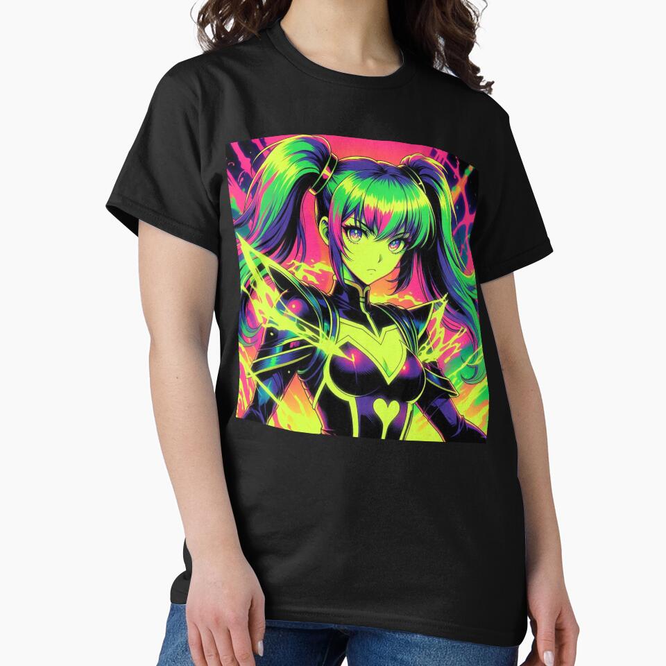 Cosmic Neon Glitch Princess T-Shirts, Hoodie, Sweatshirt