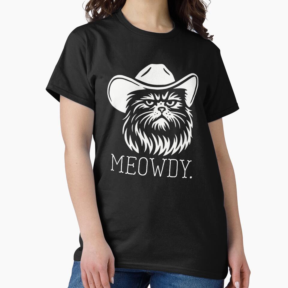 Meowdy Cat Cowboy Hat Vintage Western Farm Style by Animal Hug Co. T-Shirts, Hoodie, Sweatshirt | BlankRebels.com (Image 2)